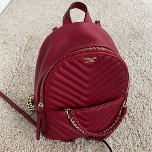 VS red backpack purse